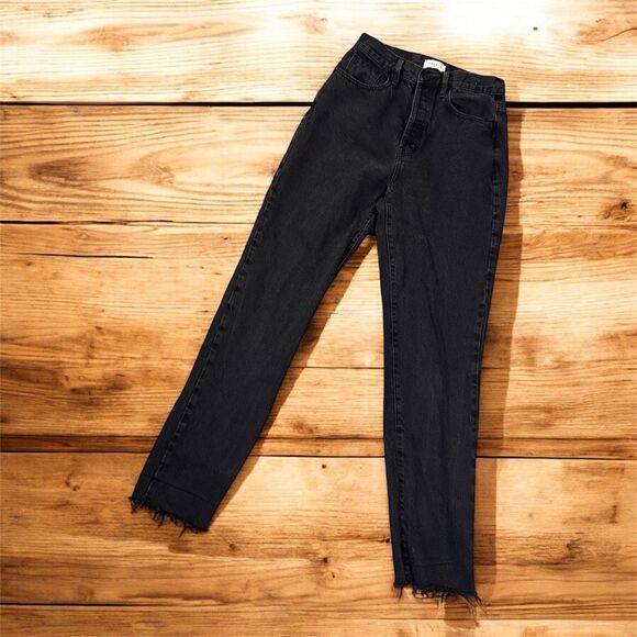 PacSun Black Denim Jeans Dad 26” Eco Retro Mom - Picture 3 of 7